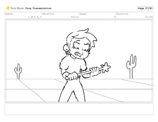 Scene
1_A_7_A_1
Duration
03:12
Panel
4
Duration
01:00
Frog Transmutation Page 27/81
 