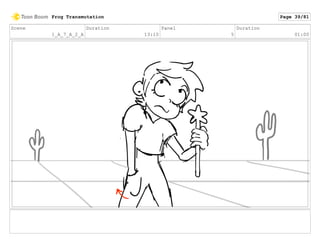 Scene
1_A_7_A_2_A
Duration
13:10
Panel
5
Duration
01:00
Frog Transmutation Page 39/81
 