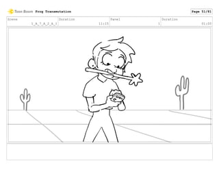 Scene
1_A_7_A_2_A_1
Duration
11:15
Panel
1
Duration
01:00
Frog Transmutation Page 51/81
 