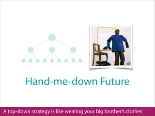 A top-down strategy is like wearing your big brother’s clothes
Hand-me-down Future
 