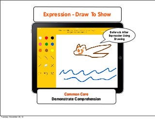 Expression - Draw To Show
Before & After
Expression Using
Drawing

Common Core
Demonstrate Comprehension

Tuesday, Novembe...