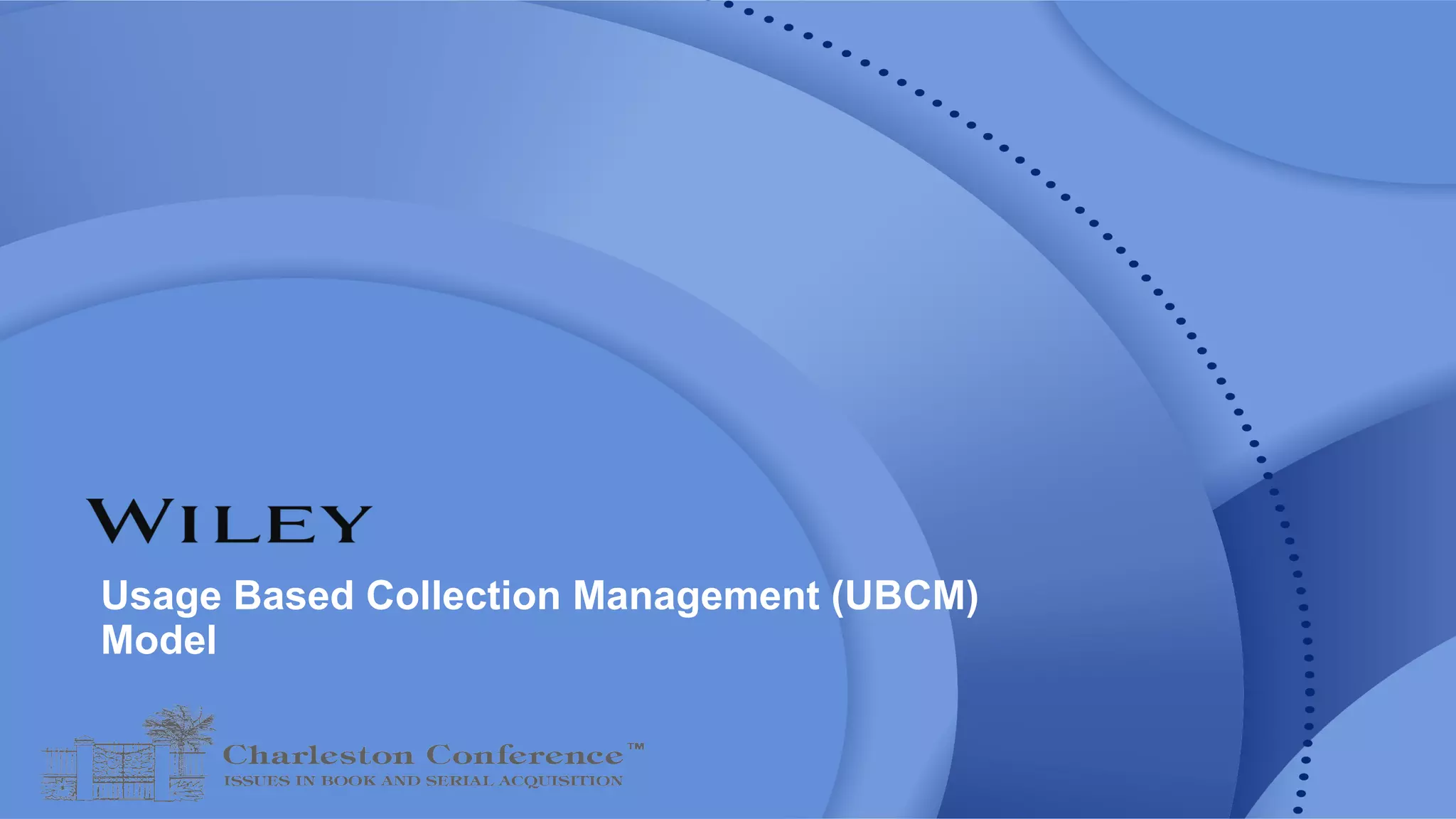 Usage Based Collection Management (UBCM)
Model
 