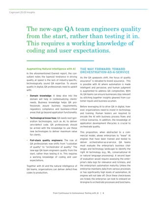 From Continuous to Autonomous Testing with AI | PDF