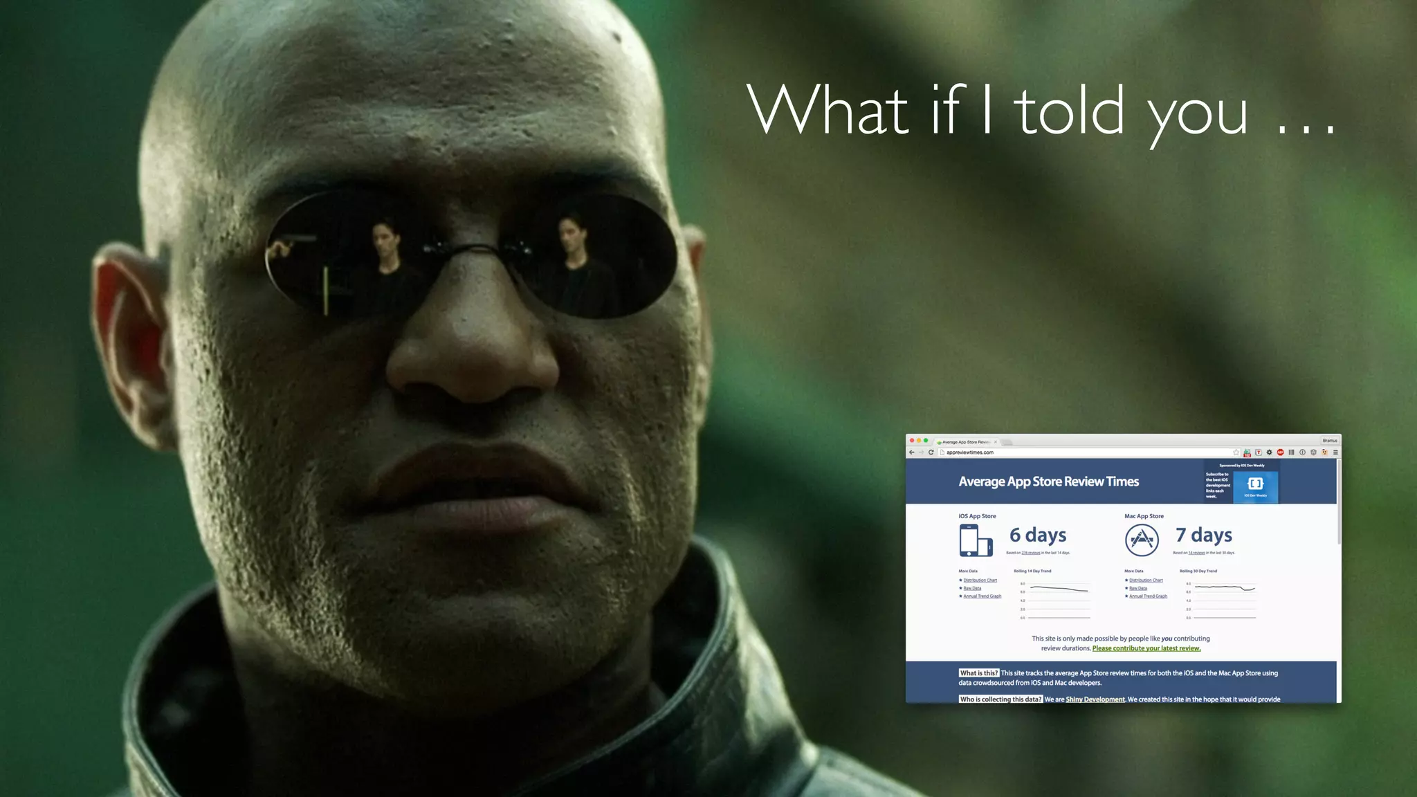 What if I told you …
 