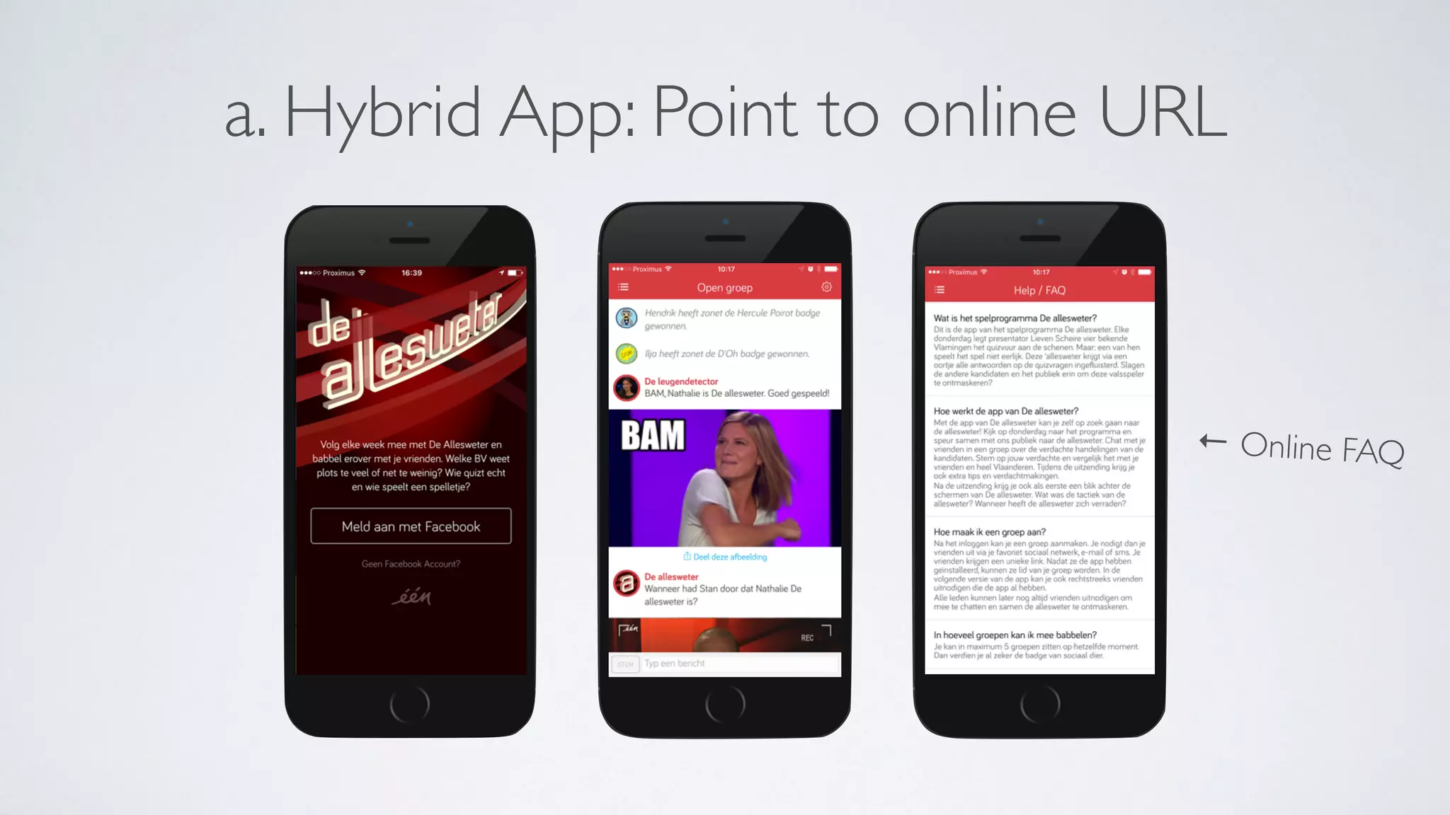 a. Hybrid App: Point to online URL
← Online FAQ
 