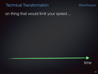 38
@SvenRuppertTechnical Transformation
on thing that would limit your speed…
time
 