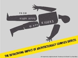 The Devastating Impact of Architecturally Complex Defects
KILLER APPS
TO APP
KILLERS
FROM
Art inspired by original artwork “Anatomy of a Murder” by Saul Bass
 