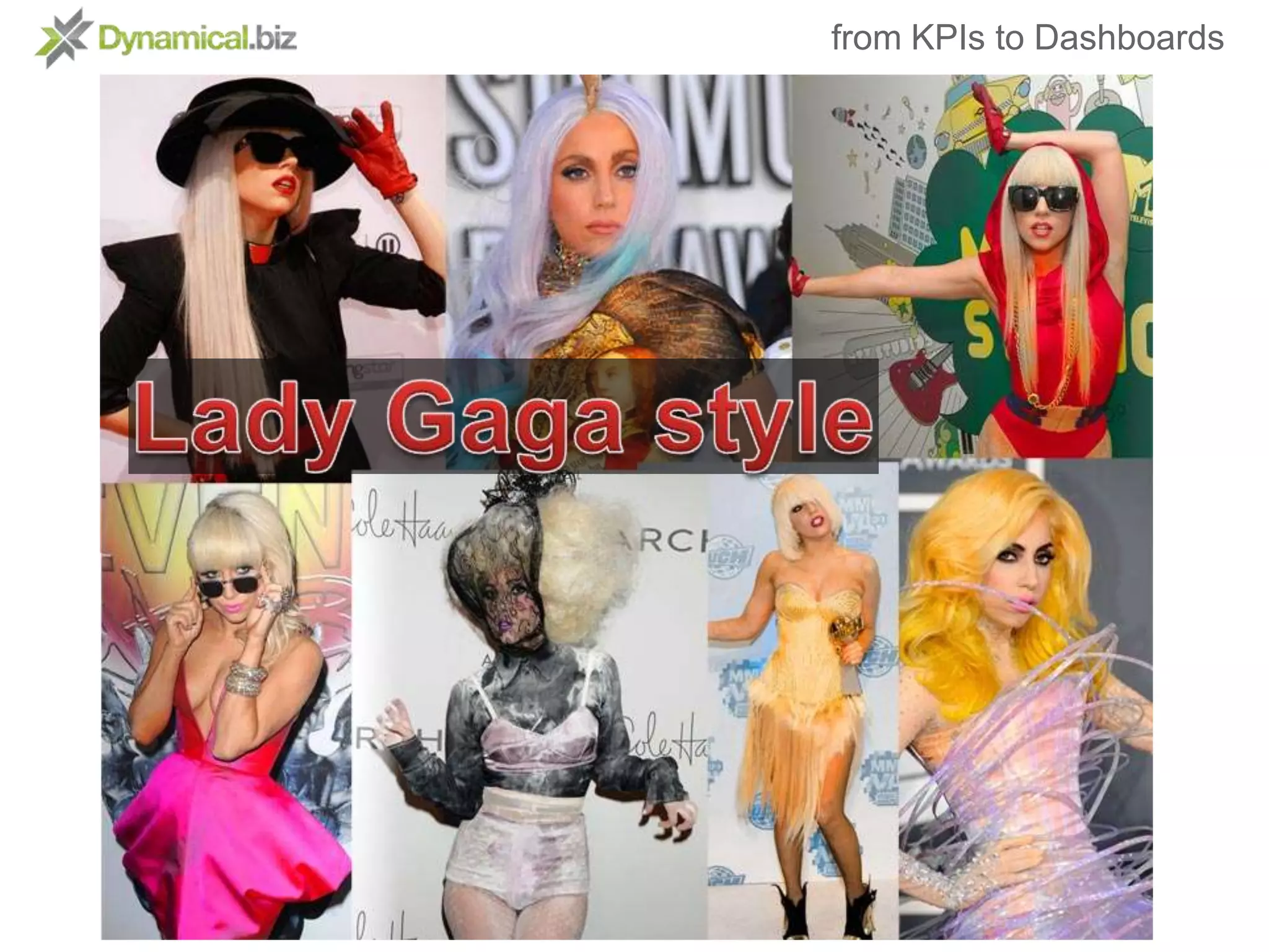 Dashboards communicate betterwhat is important, better analysisfrom KPIs to DashboardsWhat’s a KPIKPIs evaluate the success ofa particular activity in termsof making progress toward strategic goals