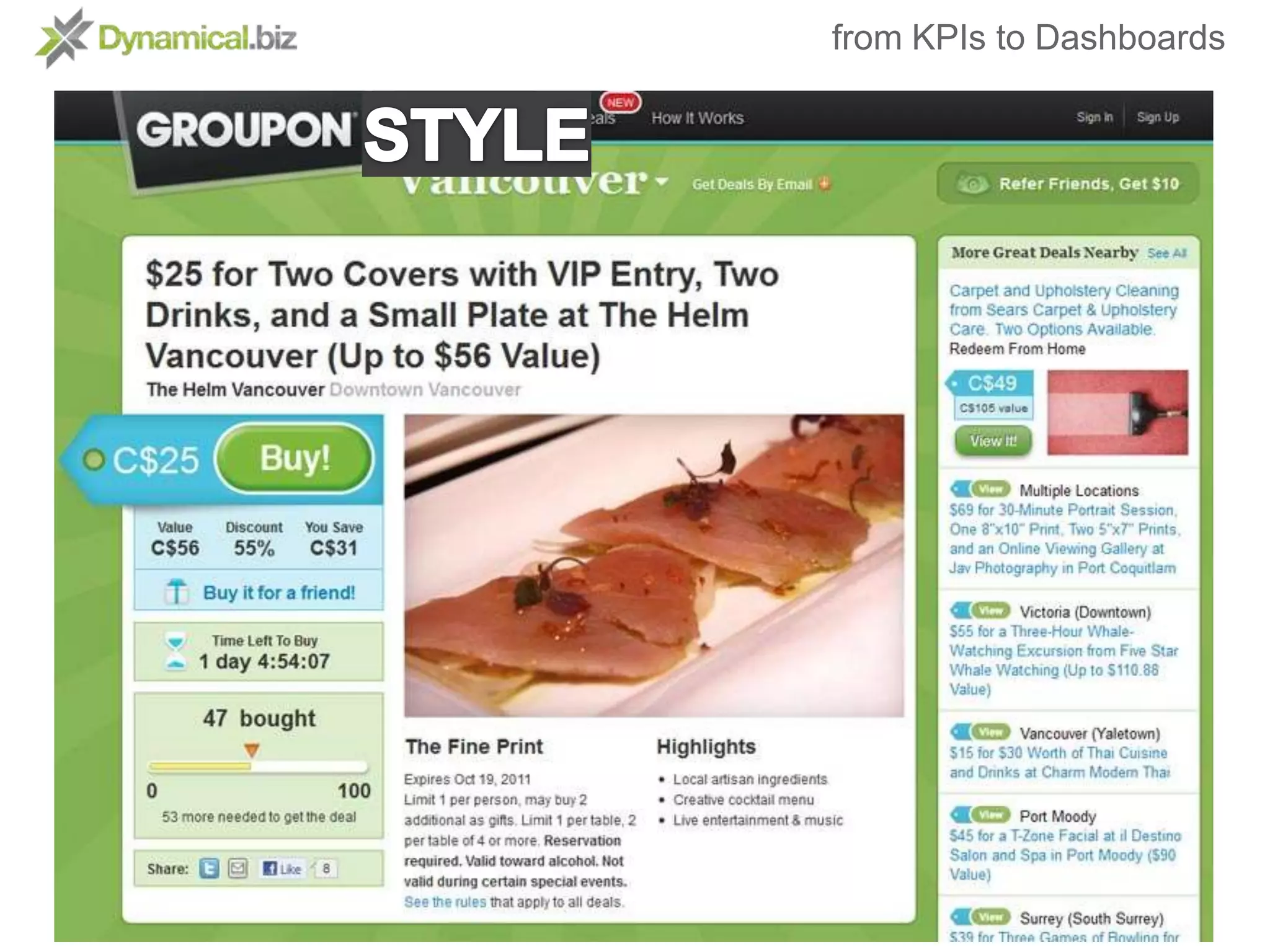 from KPIs to Dashboards