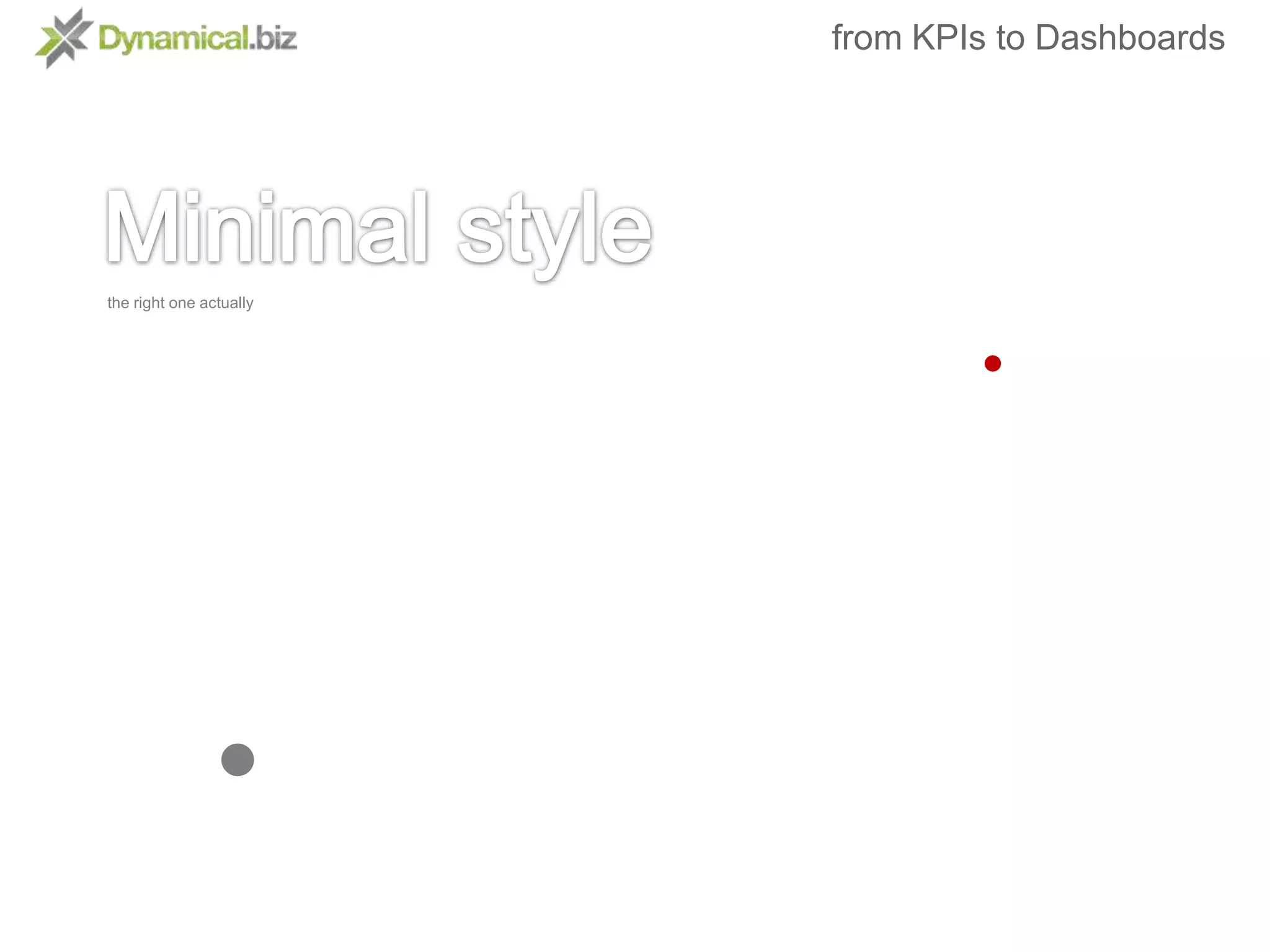 from KPIs to Dashboards