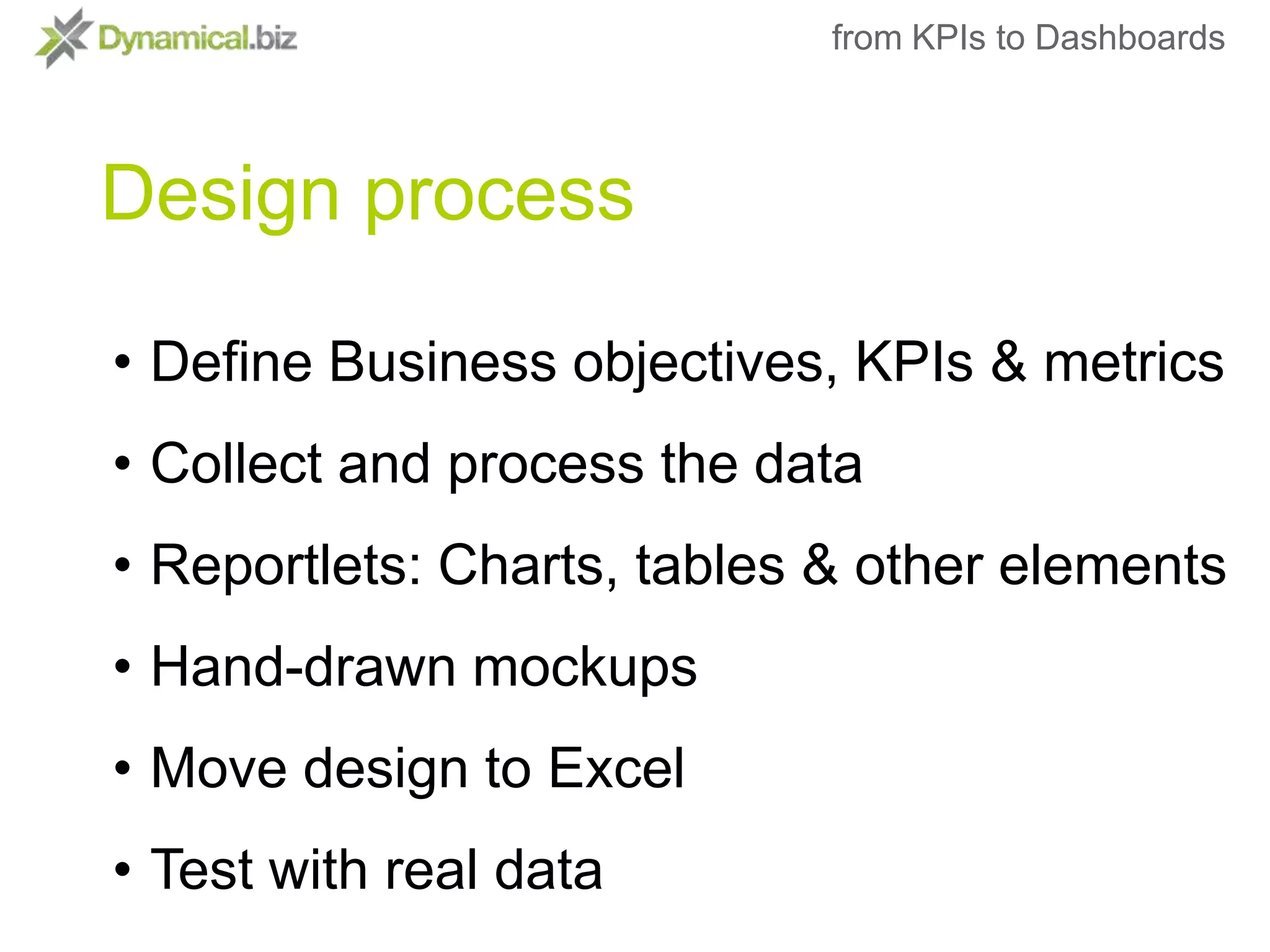 from KPIs to Dashboards