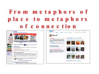 From metaphors of place to metaphors of connection 