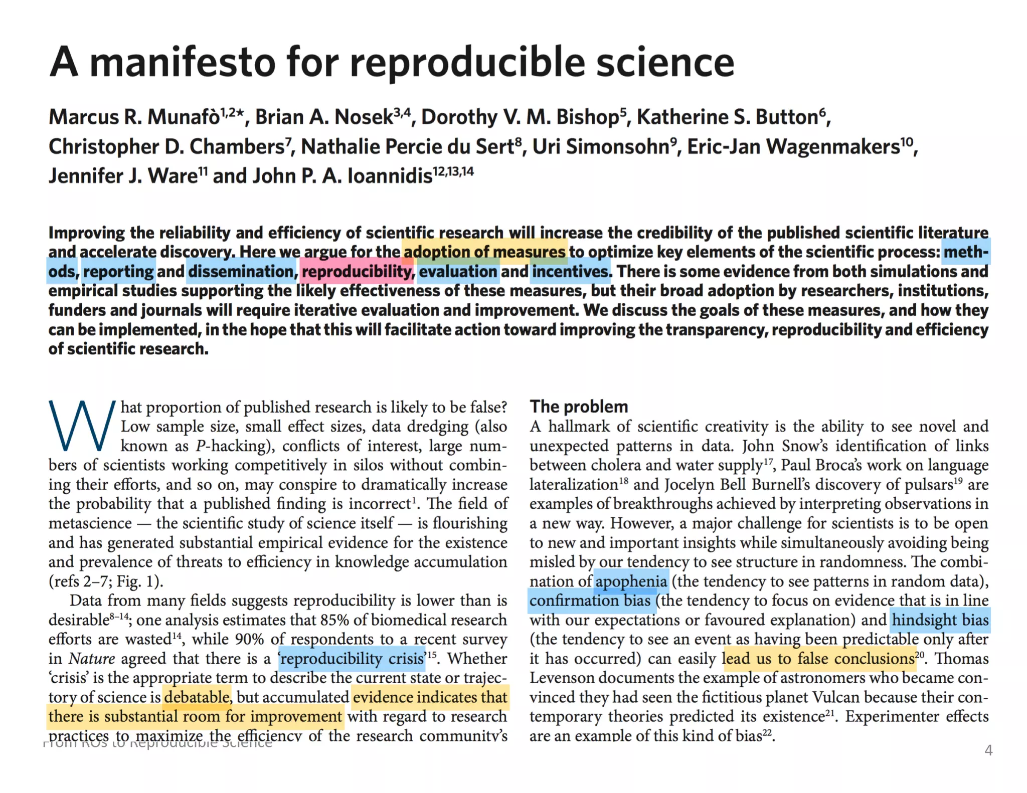 From ROs to Reproducible Science 4
 