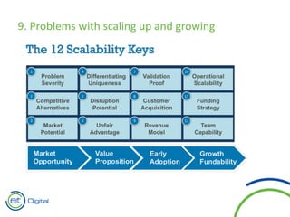 9. Problems with scaling up and growing
 