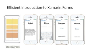 Efficient introduction to Xamarin.Forms
 