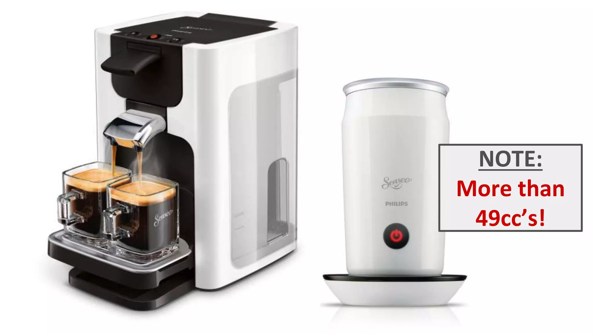 NOTE:
More than
49cc’s!
 