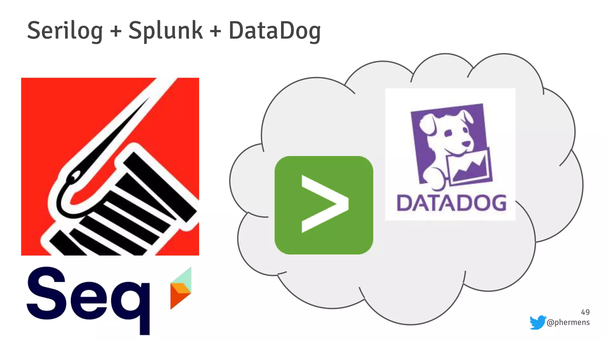 49
@phermens
Serilog + Splunk + DataDog
 