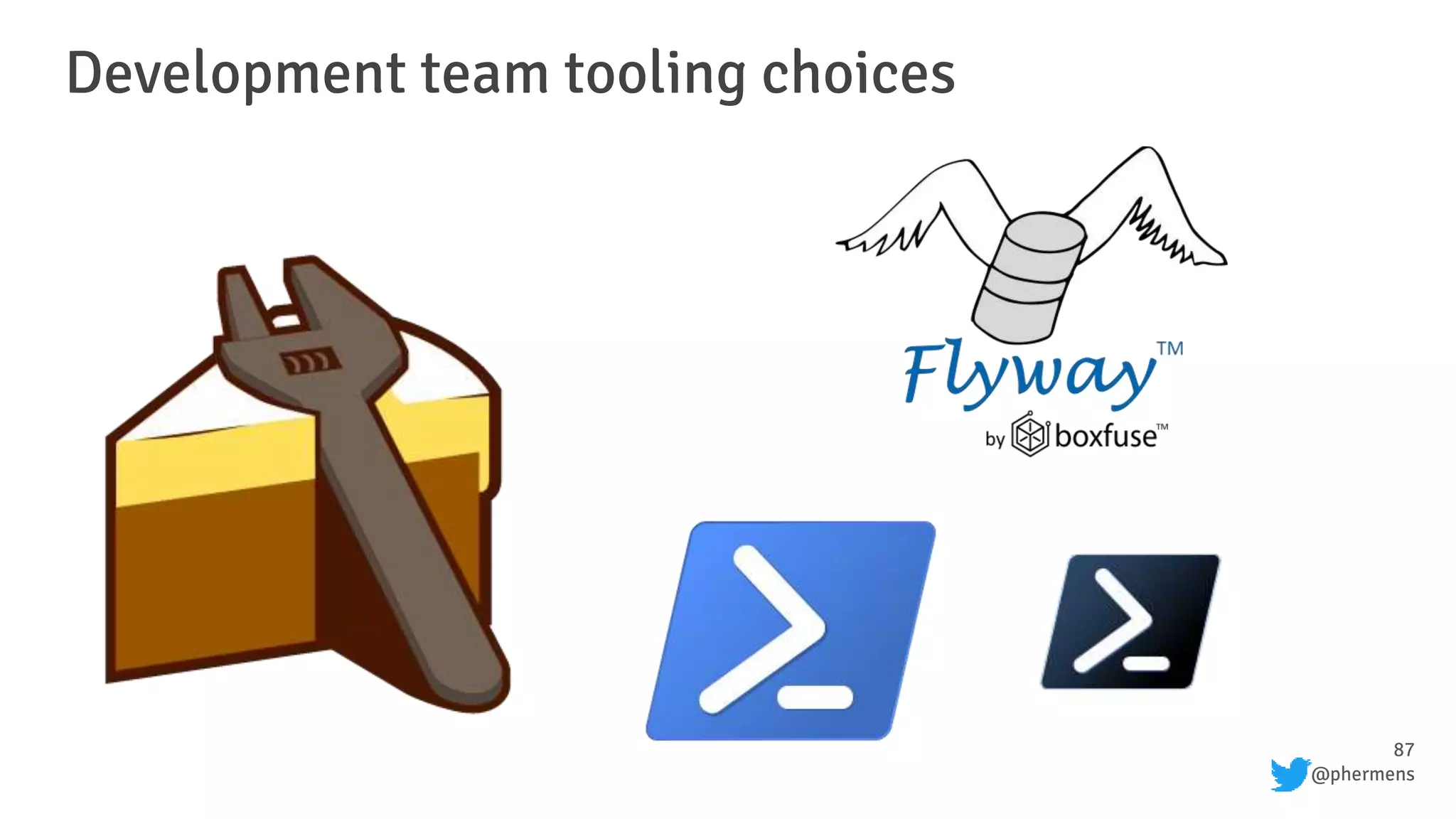 87
@phermens
Development team tooling choices
 