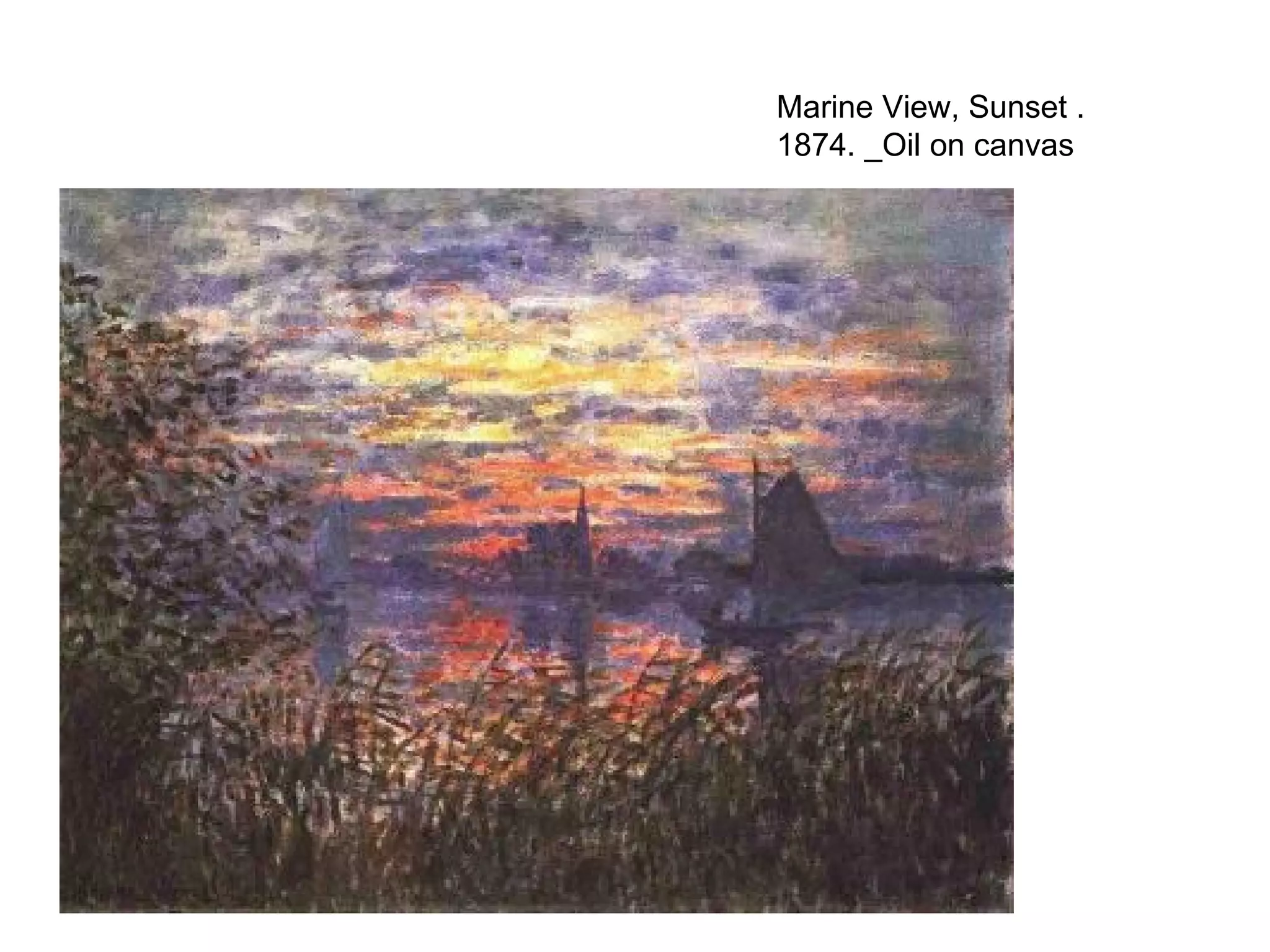 Marine View, Sunset . 1874. _Oil on canvas 