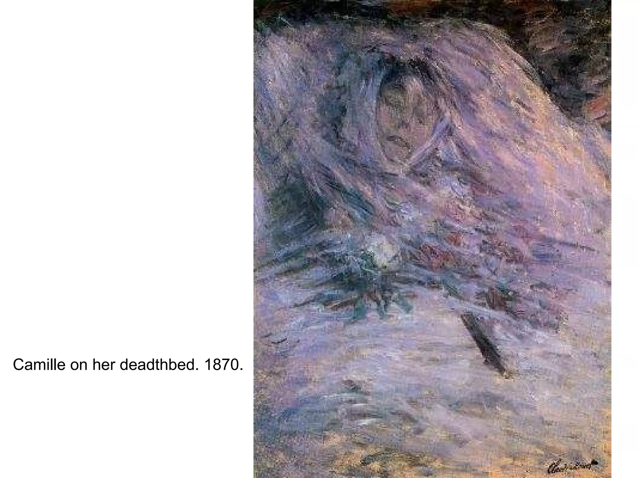 Camille on her deadthbed. 1870. 