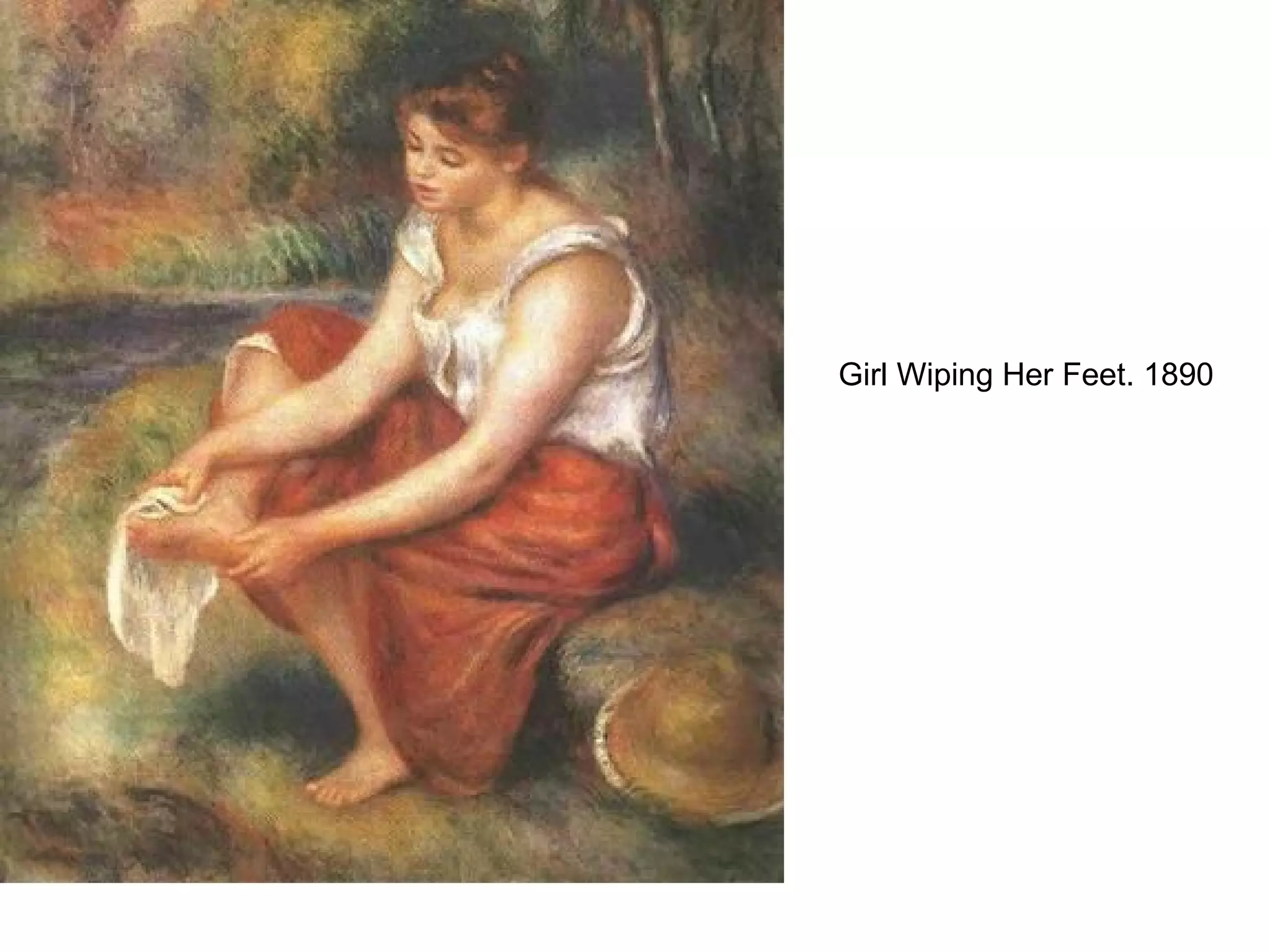 Girl Wiping Her Feet. 1890 