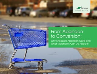 WHITE   PAPER




From Abandon
to Conversion:
Why Shoppers Abandon Carts and
What Merchants Can Do About It




                                  1
 