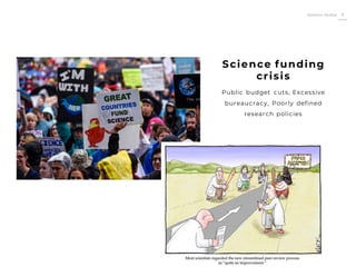 Roberto Muñoz 8
Science funding
crisis
Public budget cuts, Excessive
bureaucracy, Poorly defined
research policies
 
