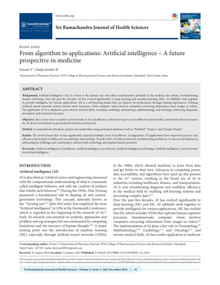From algorithm to applications: Artificial intelligence – A future ...