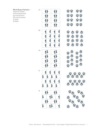 From Analogue To Digital: Patterns And Structures Teaching Notes | PDF