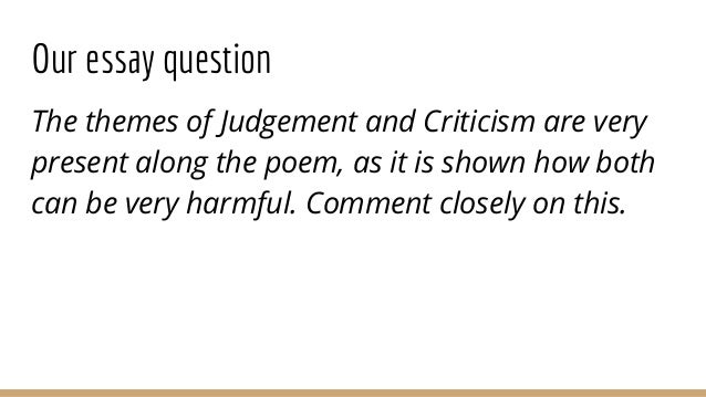 main idea in essay on criticism