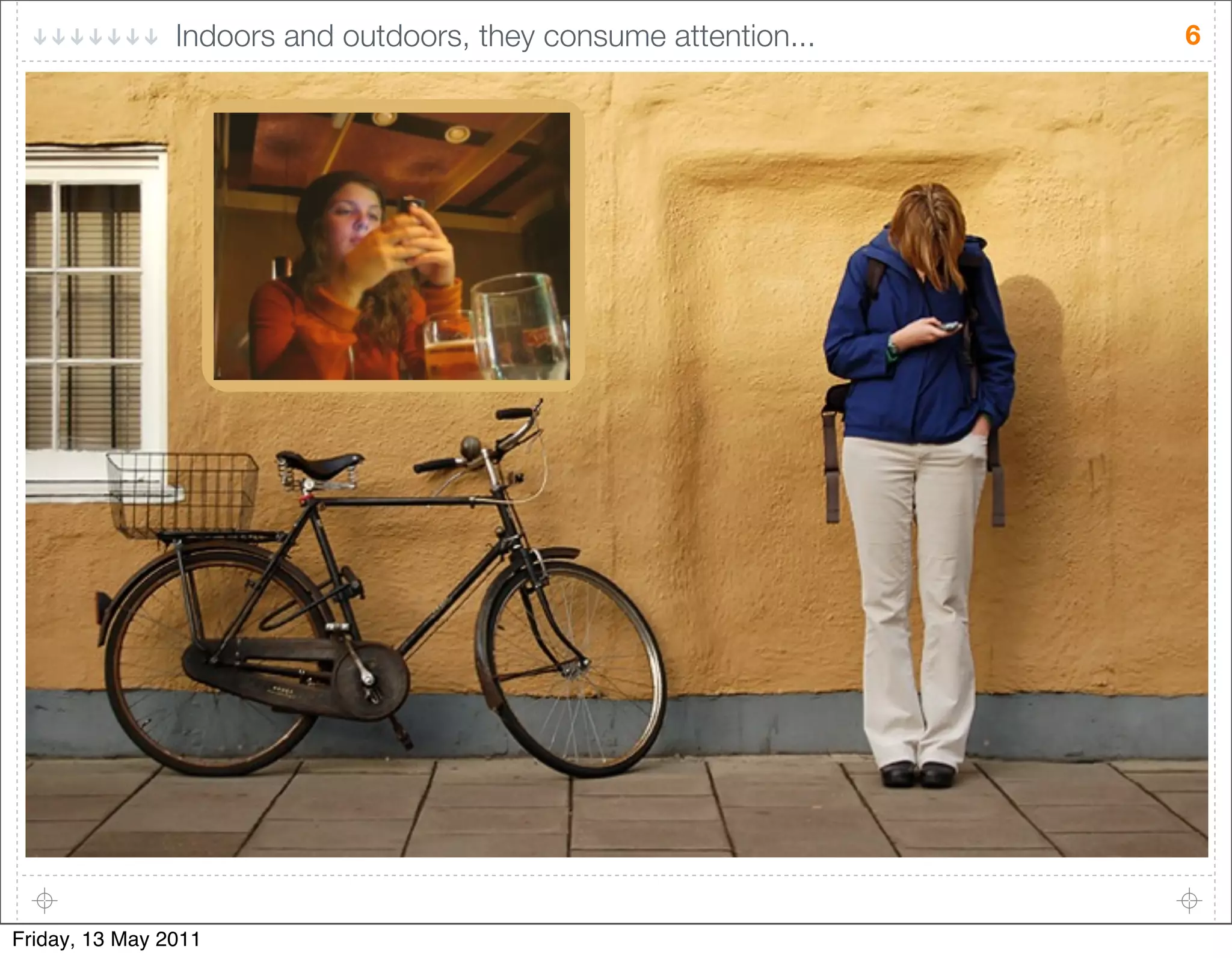 Indoors and outdoors, they consume attention...   6




Friday, 13 May 2011
 