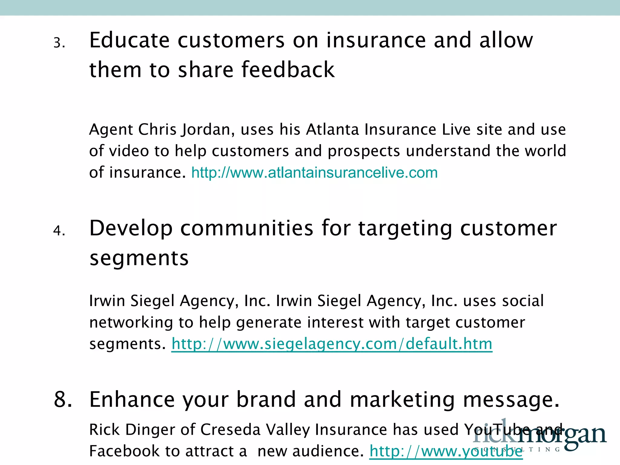 10 things you should cover in your social networking policy - Debra Littlejohn Shinder A clear company philosophy  The definition of  so cial networking 3.  Identifying oneself as a employee of the company 4.  Recommending others 5.  Referring to client, customers, or partners 6.  Proprietary of confidential information 7.  Terms of service 8.  Copyright and other legal issues 9.  Productivity impact 10. Disciplinary action http://blogs.techrepublic.com.com/10things/?p=875 