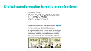 Digital transformation is really organizational
 