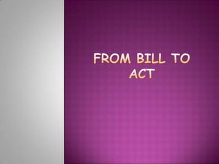 From Bill to act 