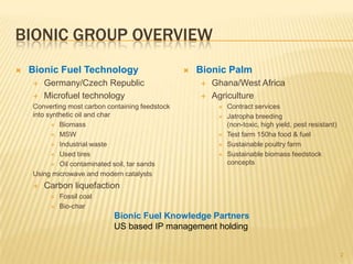 Bionic - From Biomass to Energy | PPTX