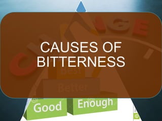 CAUSES OF
BITTERNESS
 