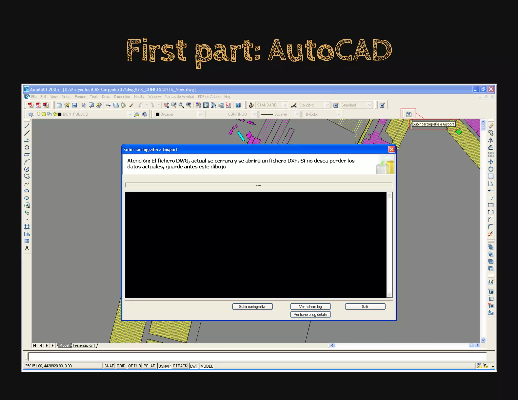 First part: AutoCAD
 