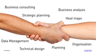 @trondhjort
Business consulting
Business analysis
Strategic planning
Heat maps
Data Management
Technical design
Organisation
Planning
 