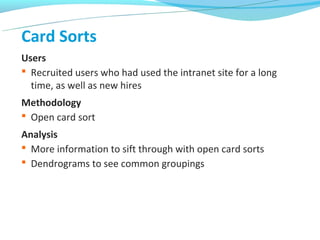 From Card Sort to Redesigned Intranet Site: A Success Story | PPT