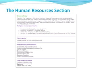 The Human Resources Section
 