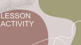 LESSON
ACTIVITY
 