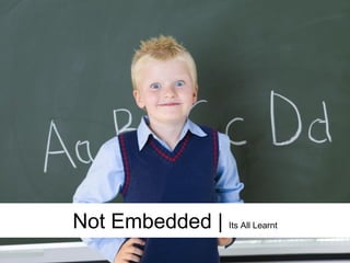 Not Embedded | Its All Learnt
 