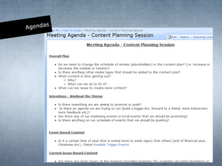 Agendas
 