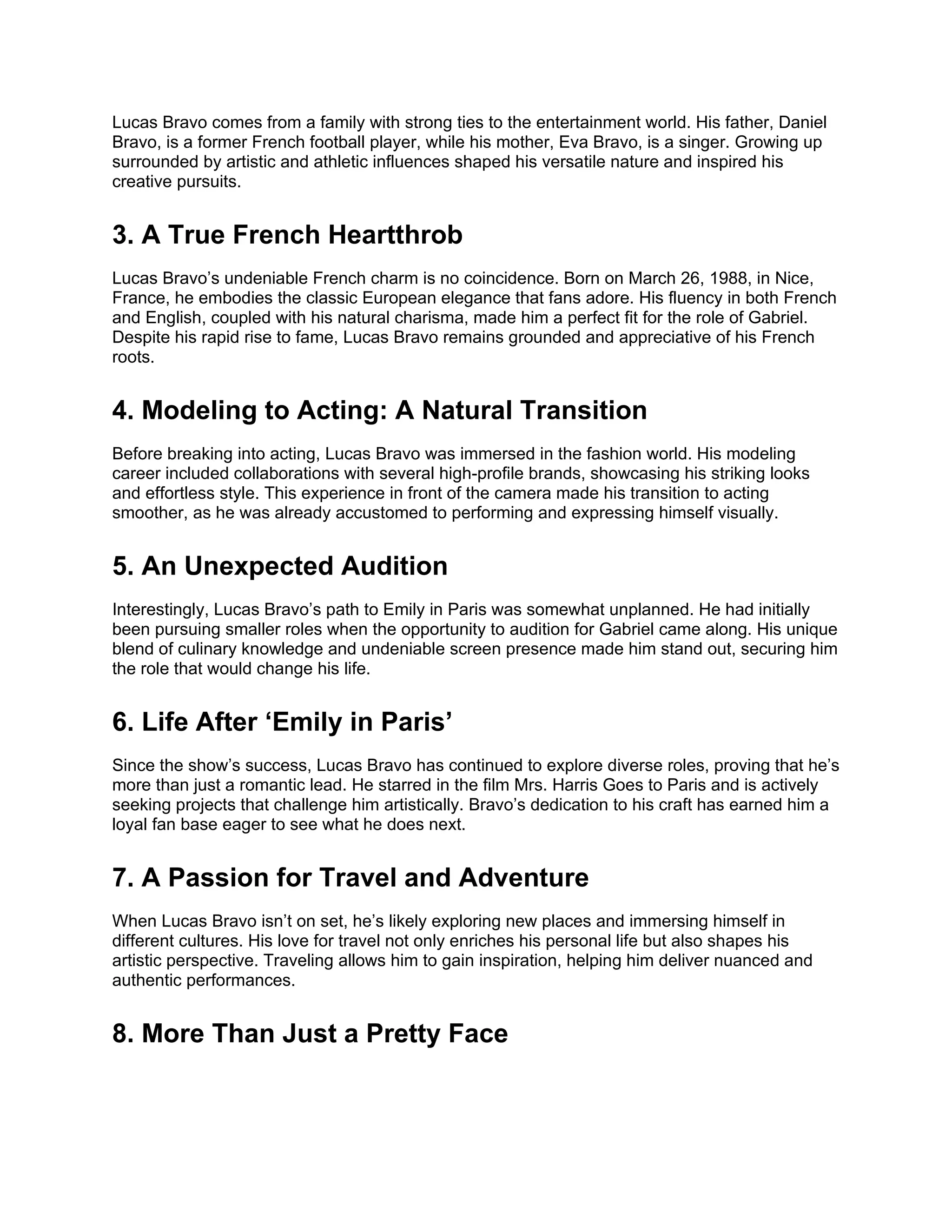 From Chef to Actor 8 Fascinating Facts About Lucas Bravo’s Journey DOCX