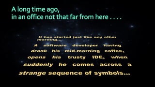 A long time ago,
in an office not that far from here . . . .
 