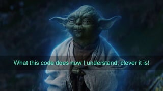 What this code does now I understand, clever it is!
 