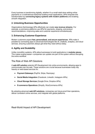 From Code to Connection_ Why API Development Matters More Than Ever. | PDF