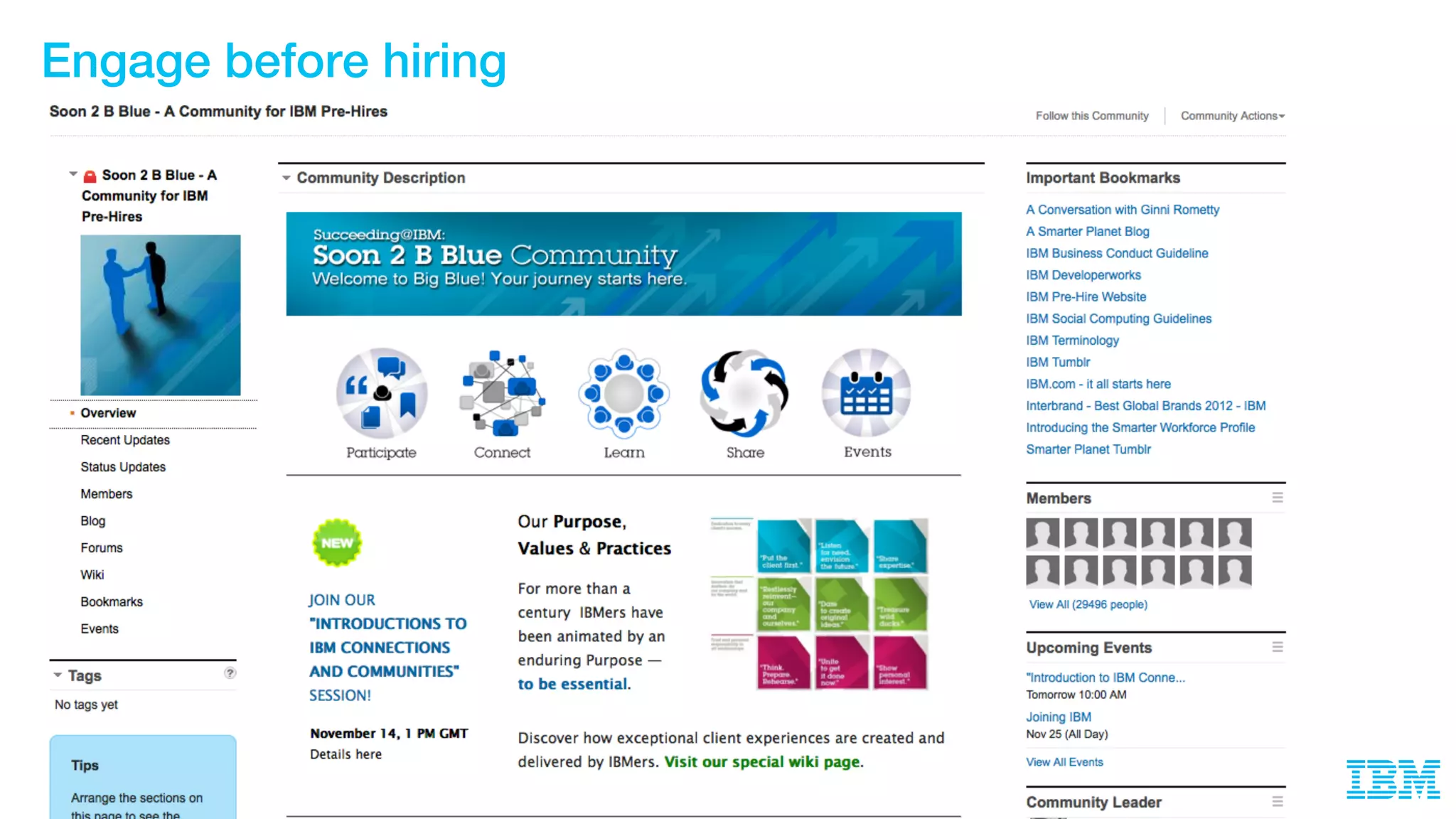 Engage before hiring
 