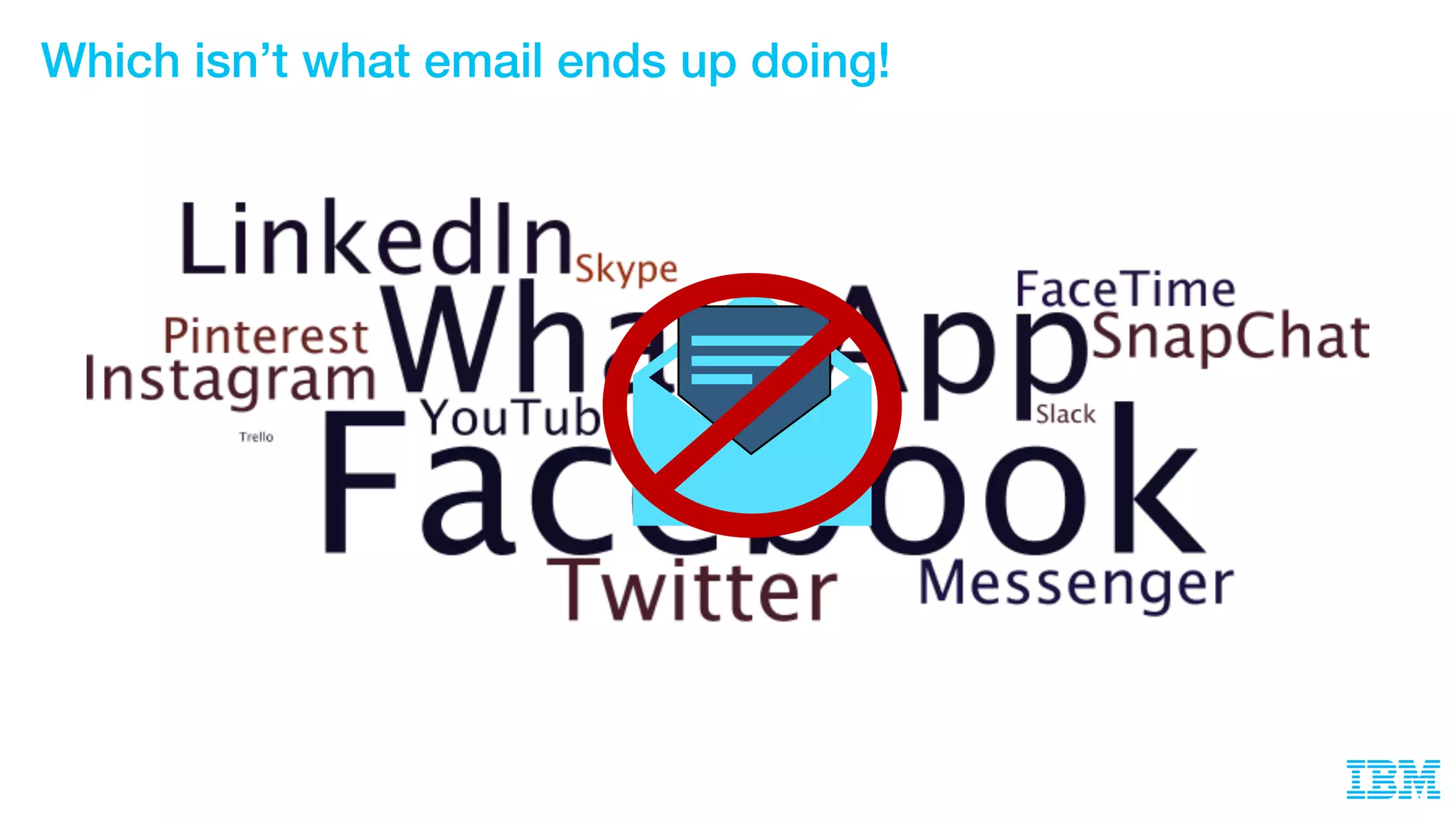 Which isn’t what email ends up doing!
 