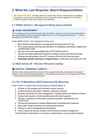 From Compliance to Competitive Advantage Board-Level Cyber Governance ...
